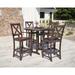 POLYWOOD® Braxton 5-Piece Nautical Trestle Outdoor Arm Chair Bar Set Plastic | 48 W x 48 D in | Wayfair PWS513-1-MA