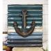 Longshore Tides Idiokitas Nautical Ocean Marine Ship Anchor Resin in Black/Blue/Gray | 16.5 H x 13 W x 3 D in | Wayfair