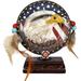 Loon Peak® Bekha USA Patriotic Pride & Honor Bald Eagle Head Bust Resin, Wood in Brown/Gray | 6.5 H x 5 W x 1.5 D in | Wayfair