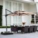 Lark Manor™ Argyri 120" Patio Aluminum Square Cantilever Umbrella w/ Long Lasting Canopy 360° Rotation, Aluminum Height Adjustable Canopy Pole | Wayfair