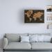 Longshore Tides Sue Schlabach "World Map Industrial" Canvas Art Canvas, Cotton in White | 30 H x 47 W x 2 D in | Wayfair