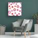 Red Barrel Studio® Melissa Averinos "Love Words Pattern VI" Canvas Art Canvas, Cotton in Pink/Red/White | 14 H x 14 W x 2 D in | Wayfair