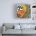 Trinx Fish 1 2019 by Tim Nyberg - Wrapped Canvas Painting Canvas in Blue/Brown/Green | 24 H x 24 W x 2 D in | Wayfair