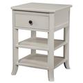 Red Barrel Studio® 1-Drawer Nightstand Wood in White | 26 H x 18 W x 18 D in | Wayfair 0237DBF420C04E96A99A97150C0BFD9C