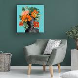 Red Barrel Studio® Grace Popp "Tangerine Tropics I" Canvas Art Canvas, Wood in Blue/Green/Orange | 14 H x 14 W x 2 D in | Wayfair