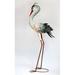 Bayou Breeze Mongo Metal Heron Garden Statue Metal in Black/White | 46.5 H x 21 W x 9.4 D in | Wayfair 1F42B37DA3EF44679CA8FFD1818DE00F