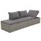 vidaXL Outdoor Lounge Bed with Cushion & Pillows Poly Rattan Grey