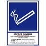 Affiche officielle Espace Fumeur, emplacement fumeur-- Adhésif - 75 x 105 mm