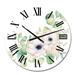 Designart 'Flowers And Eucalyptus Leaves Bouquet III' Traditional wall clock