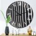 Designart 'Detail Of Black And White Zebra Lines IV' Transitional wall clock