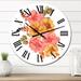 Designart 'Autumn Bouquet Of Fall Flowers And Leaves' Traditional wall clock