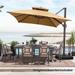 Crestlive Outdoor 13 x 10ft Patio Cantilever Umbrella with Tilt Angles and 360-degree Rotation
