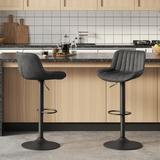 Art Leon Adjustable Swivel Barstool (Set of 2)