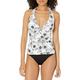 Tommy Hilfiger Damen Badeanzug Top Tankini-Oberteil, Blossom White/Black, Medium