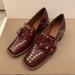 Coach Shoes | Coach 1941 Runway Burgundy Studs Loafer Heel Size6 | Color: Brown | Size: 6