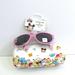 Disney Accessories | Disney Tsum Tsum Kids 100% Uv Protection Sunglasses & Case Set | Color: Pink/White | Size: Osg