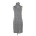 Old Navy Casual Dress - Sheath Turtleneck Sleeveless: Gray Print Dresses - Women's Size X-Small