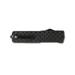 Templar Knife Premium Weighted Slim Zinc Diamond PlateOTF Knife 3.16in Tanto Serrated Black D2 MZ-DPG-52-1