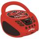 Lexibook Miraculous Boombox CD-Player, Mikrofonanschluss, AUX-Eingangsbuchse, AC-Betrieb oder Batterie, RCD108MI, rot