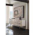 Caracole Classic Highs & Lows 84" Sideboard Wood in Brown/Gray/Red | 32 H x 84 W x 18 D in | Wayfair CLA-021-682