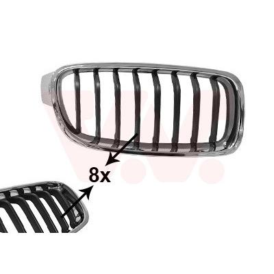 VAN WEZEL Kühlergitter rechts schwarz für BMW 51137260498 0670516