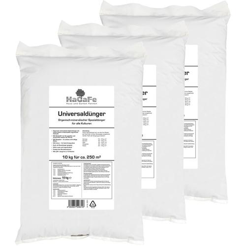 Universaldünger org. - min. Gartendünger Rasendünger Gemüse Dünger 30 kg (3 x 10 kg) - Hagafe
