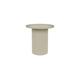 Table d'appoint ronde en métal D45,5cm blanc ivoire