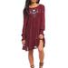 Free People Dresses | Free People Mohave Embroidered Mini Dress | Color: Red | Size: Xs