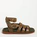 Anthropologie Shoes | Anthropologie Double Buckle Green Khaki Gladiator Sandals | Color: Brown/Green | Size: 8.5