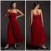 Anthropologie Dresses | Anthropologie Pinnacle By Shruti Sancheti Ruched Maxi Dress Sz 2 | Color: Red | Size: 2