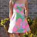 Lilly Pulitzer Dresses | Lilly Pulitzer Fit And Flare Dress So A Peeling Size 2 | Color: Green/Pink | Size: 2