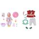 BABY Born Zapf Creation 831960 Soft Touch Little Girl 36 cm & Creation 831885 Little Sport Outfit rot 36 cm - Puppenkleidung Puppenoutfit Set bestehend aus Shirt, Hose, Schuhen und Schnuller