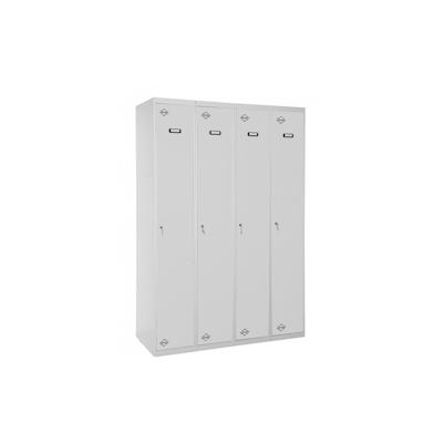 Proregal Spind Simonlocker Single grau 30 |180x120x50 cm | 4 Abteile je 1 Fach | Hebelschloss | Metallspind Kleiderspind Garderobenspind Image