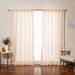 Best Home Fashion, Inc. 100% Cotton Abstract Semi-Sheer Rod Pocket Curtain Panels 100% Cotton in White | 84 H x 52 W in | Wayfair MN_01_BT-84-IVORY