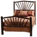 Fireside Lodge Hickory Sunburst Standard Bed w/ Mattress Wood in Brown | 60 H x 43 W x 85 D in | Wayfair 80105E