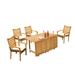 Teak Smith Square 4 - Person 105" Long Teak Outdoor Dining Set Wood/Teak in Brown/White | 105 W x 60 D in | Wayfair DSAspen_60SquareB_5_AA_3