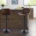 Trent Austin Design® Almeida Swivel Adjustable Height Bar Stool Leather in Brown | 19.5 W x 19.7 D in | Wayfair 77874F98AECC465F9C74D29D5E2D28FB