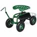 Costway Extendable Handle Garden Cart Rolling Wagon Scooter