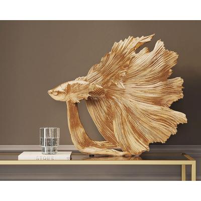 Kare Design »Betta Fish« Deko Objekt Gold 37x34x14 cm