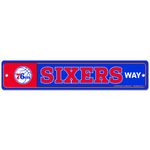 Philadelphia 76ers Street Zone Schild - 3,75 X 19 Zoll