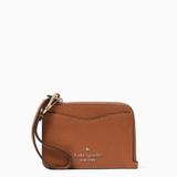 Kate Spade Bags | Kate Spade Leila Small Leather Cardholder Wallet Wristlet Warm Gingerbread Nwt | Color: Brown | Size: Os