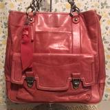 Coach Bags | Coach Poppy Camellia | Color: Pink/Silver | Size: 14.5l 14h 4w