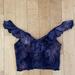 American Eagle Outfitters Tops | Aeo Purple Tie-Dye Off The Shoulder Crop Top | Color: Purple | Size: S