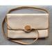 Gucci Bags | Authentic Vintage Gucci Cream Clutch With Micro Gg Handbag, Caramel Leather Trim | Color: Cream/Tan | Size: Os