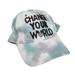 Disney Accessories | Disney Parks Blue White Grey Tie-Dye Change Your World Adjustable Baseball Hat | Color: Blue | Size: Os