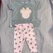 Disney Matching Sets | Minnie Mouse Disney Baby Set Top & Bottom | Color: Gray | Size: 0-3mb