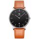 Watch, Mens Watch,Minimalist Fashion Simple Wrist Watch Analog Date with Leather Strap Orange Blue, OrangeBlackSilver,