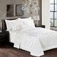 Prime Linens Crushed Velvet Quilted Bedspread Comforter Set 3 Piece Super Soft Bed Throw Diamond with 2 Pillow Cases (White, King 3 Piece)