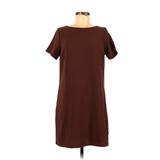 Charming Charlie Casual Dress - Shift: Tan Solid Dresses - Women's Size Small