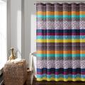 Boho Stripe Shower Curtain Plum/Yellow Single 72X72 - Lush Decor 21T010221